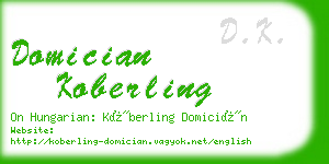 domician koberling business card